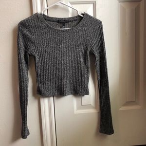 Crop top long sleeve shirt